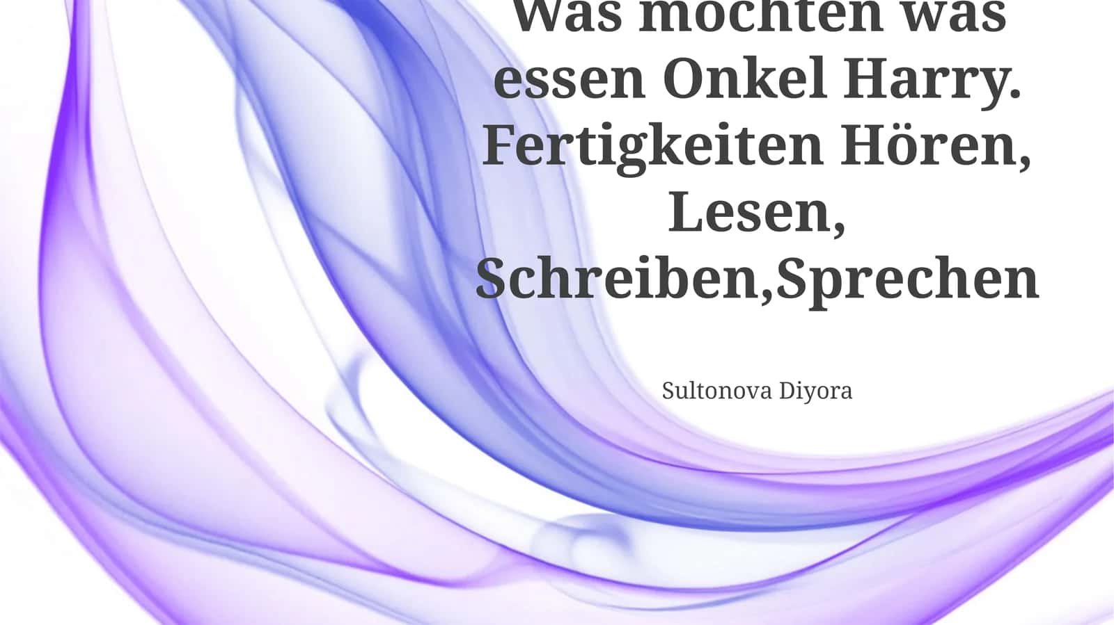 Kulinarische Vorlieben von Onkel Harry