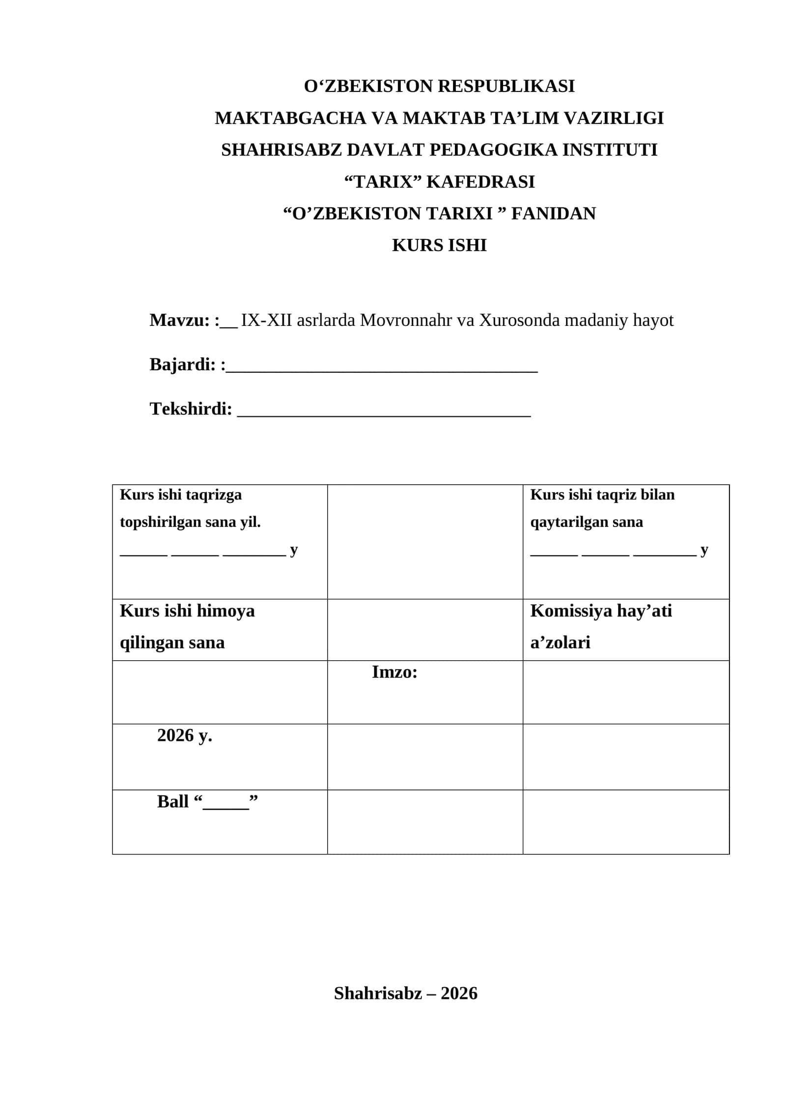 IX-XII asrlarda Movronnahr va Xurosonda madaniy hayot