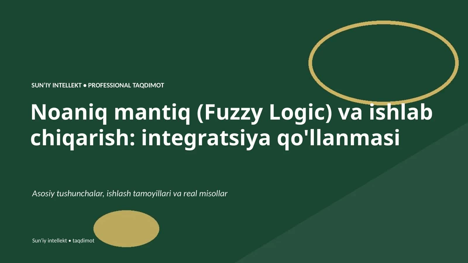 Sun'iy intellekt • Professional Taqdimot