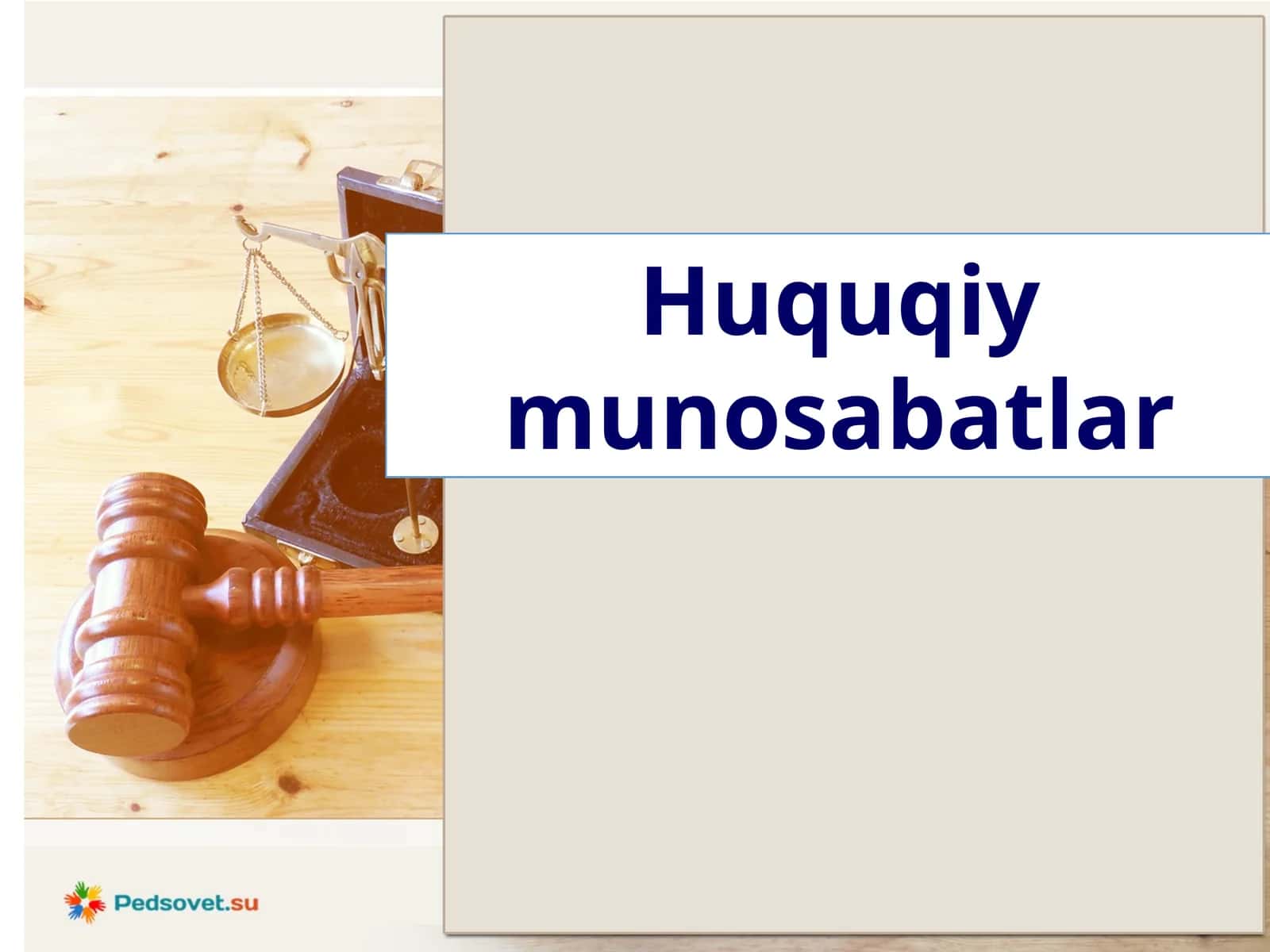 Huquqiymunosabatlar