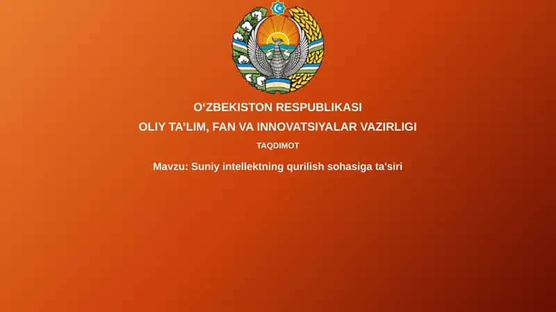 Sun'iy intellektning qurilish sohasi