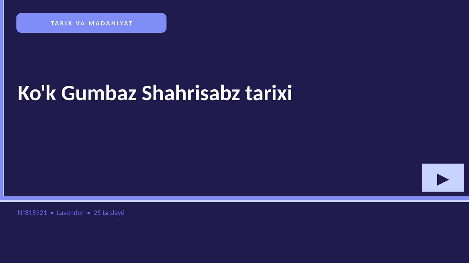 Ko'k Gumbaz Shahrisabz tarixi