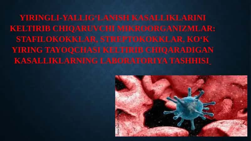 Yiringli-yallig'lanish kasalliklarini keltirib chiqaruvchi mikroorganizmlar