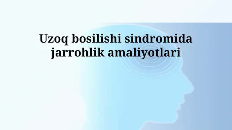 Karpal kanal sindromida jarrohlik amaliyotlari