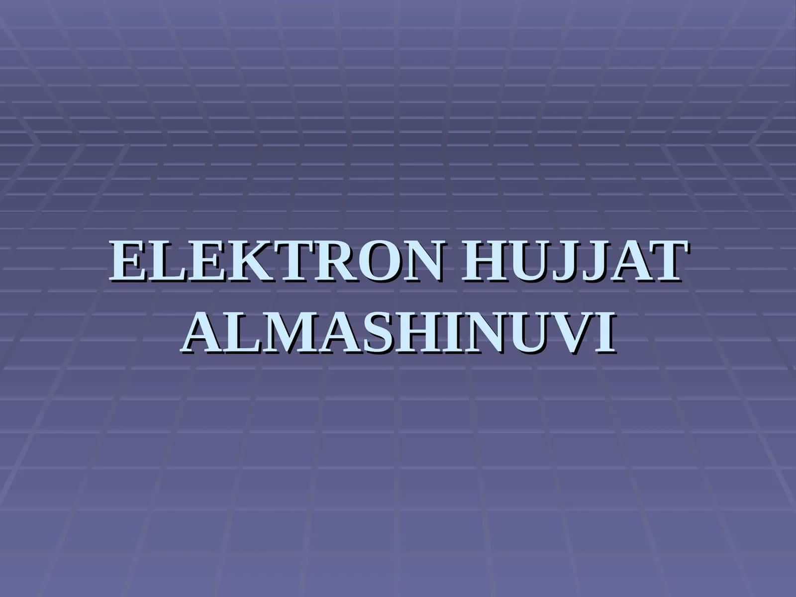 Elektron hujjat aylanishalar tizimi