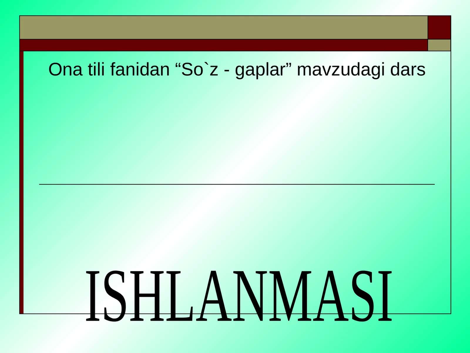 So'z - gaplar
