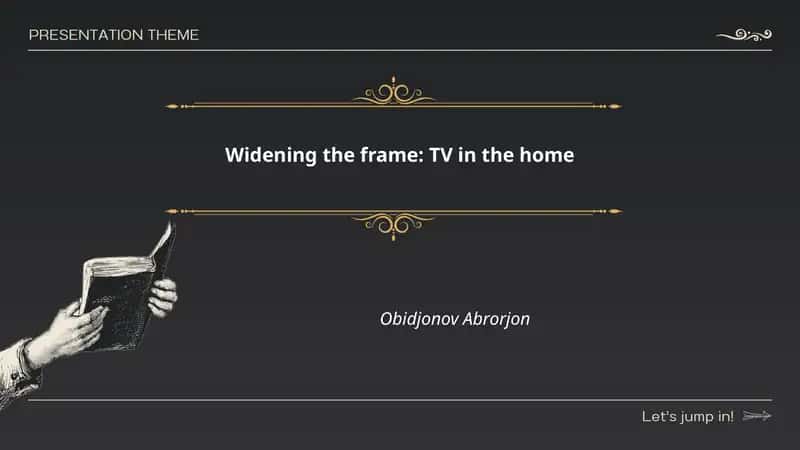 Widening the frame: TV in the home