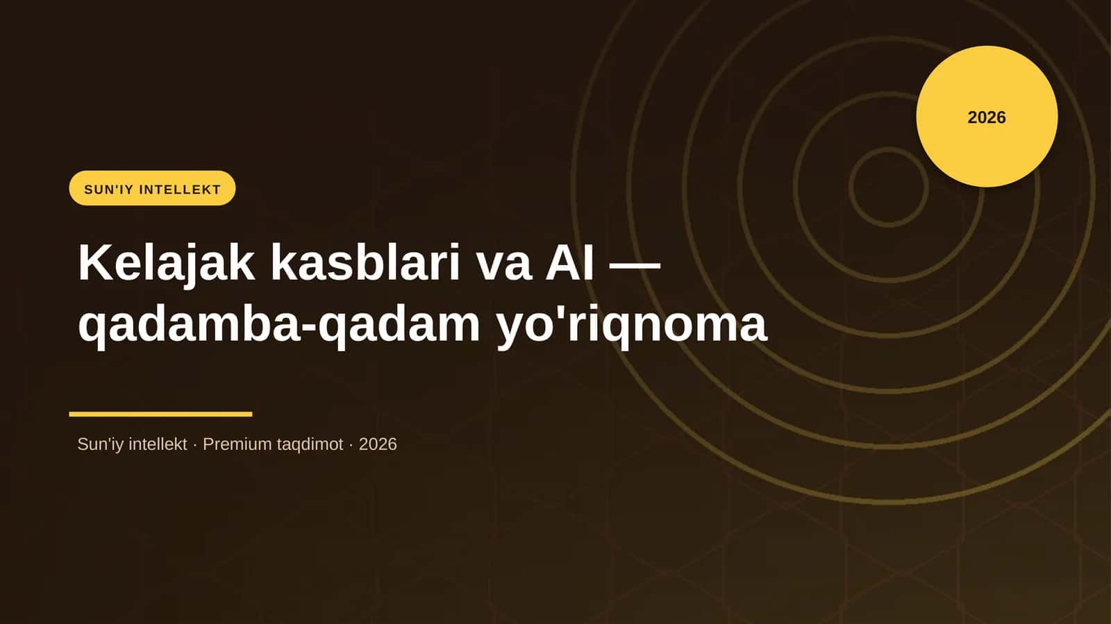 Kelajak kasblari va AI — qadamba-qadam yo'riqnoma