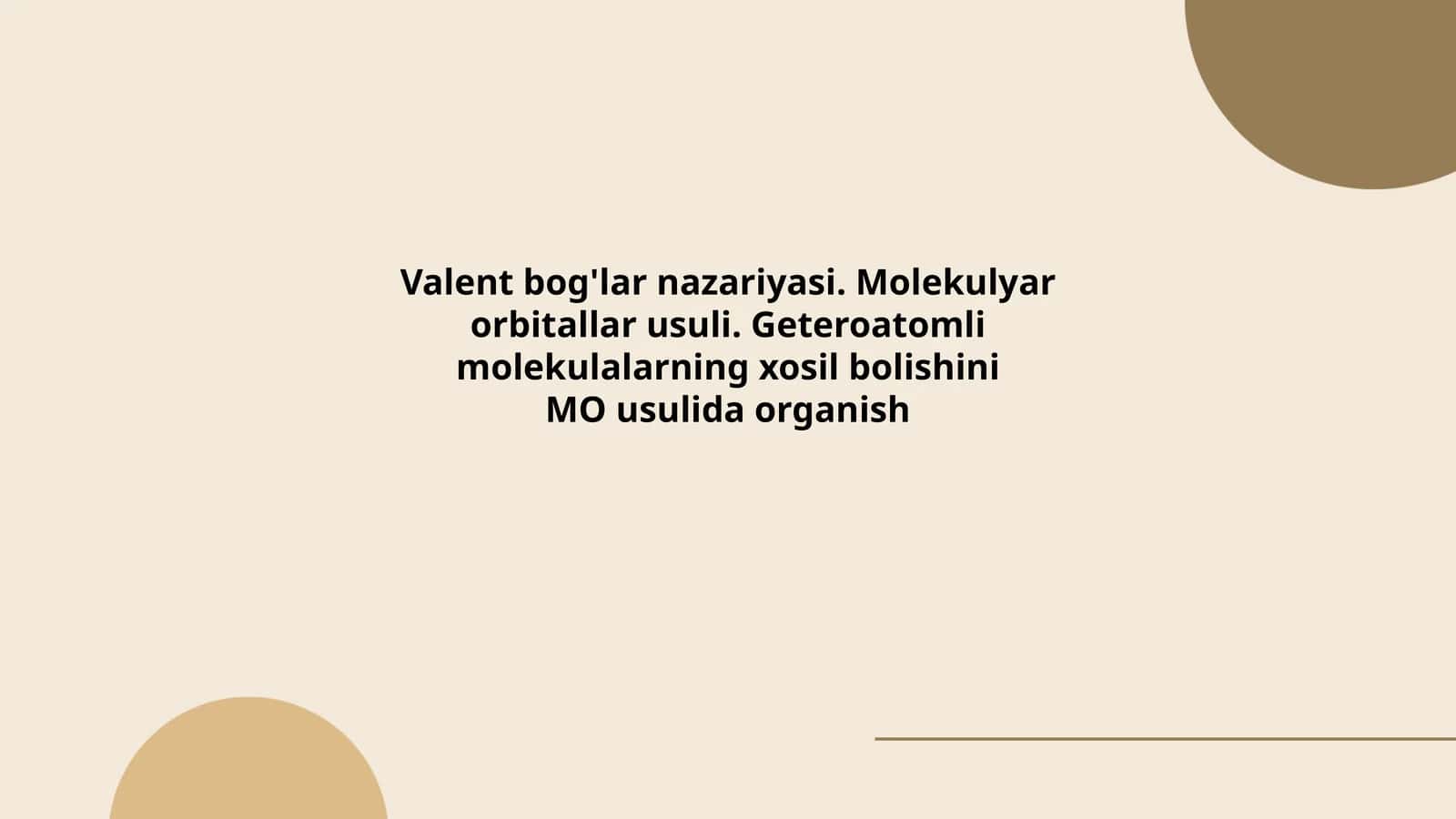 Valent bog'lar nazariyasi