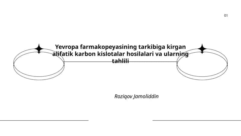Yevropa farmakopeyasining tarkibiga kirgan alifatik karbon kislotalar hosilalari va ularning tahlili
