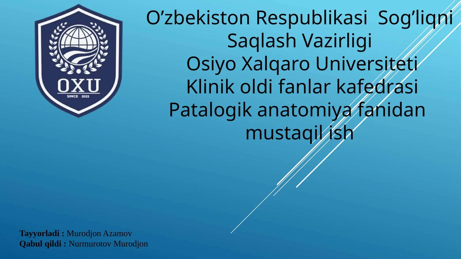 Kanserogen agentlar va ularning hujayralar bilan o'zaro ta'siri va o'sma immunitesi