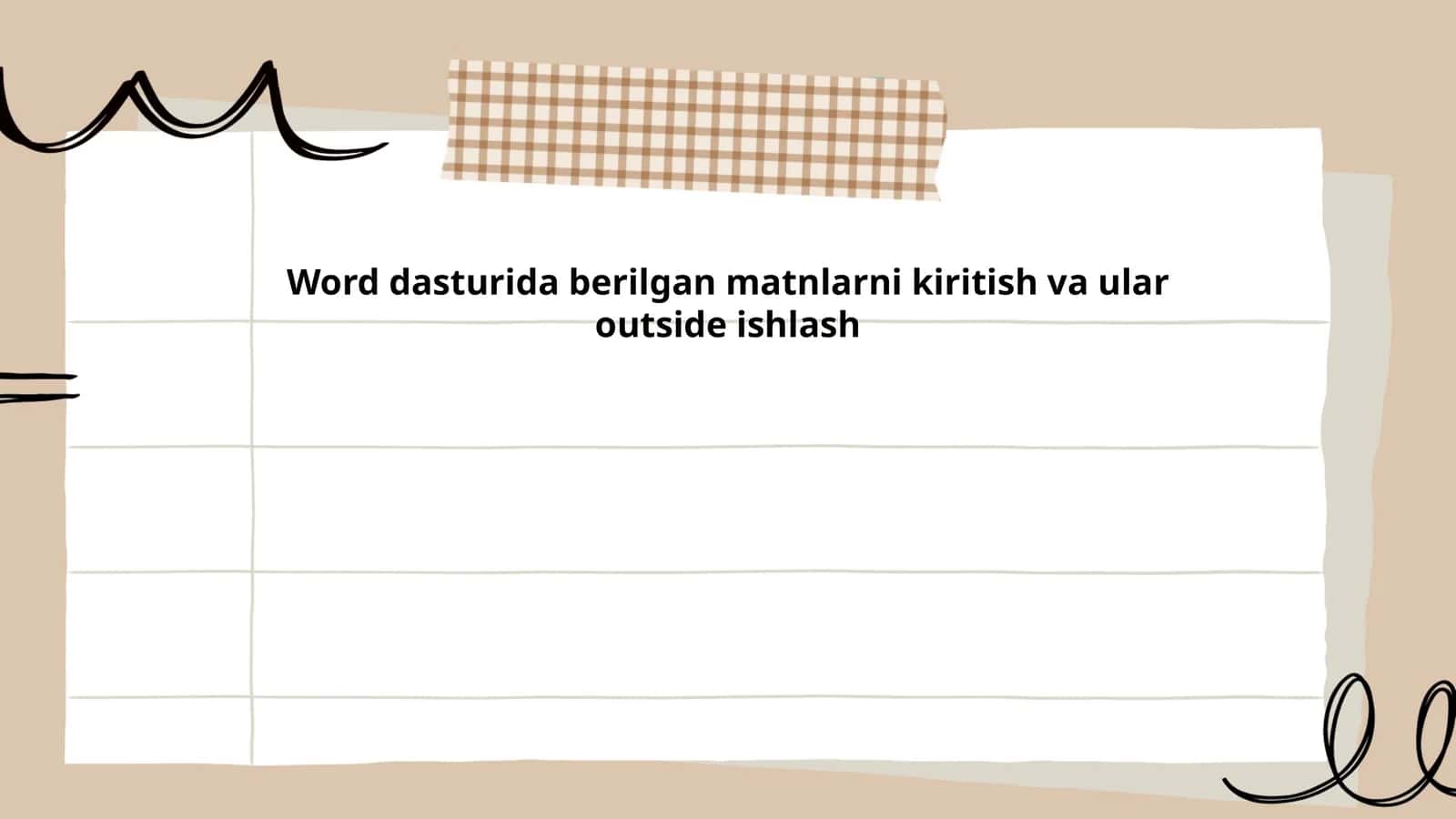 Klaviatura orqali matn kiritish