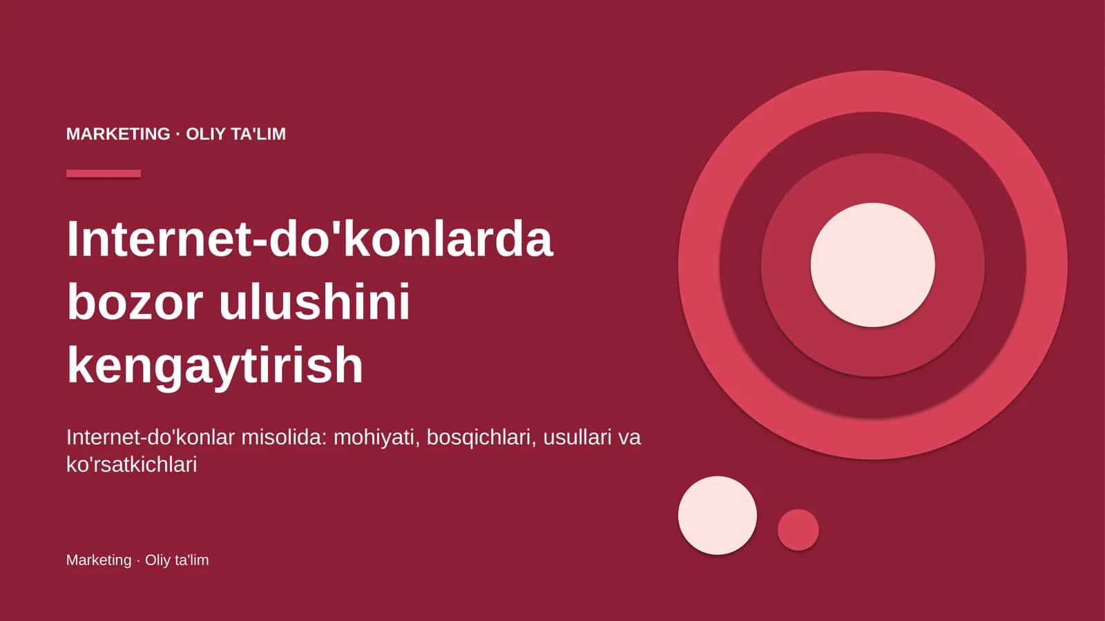 Internet-do'konlarda bozor ulushini kengaytirish