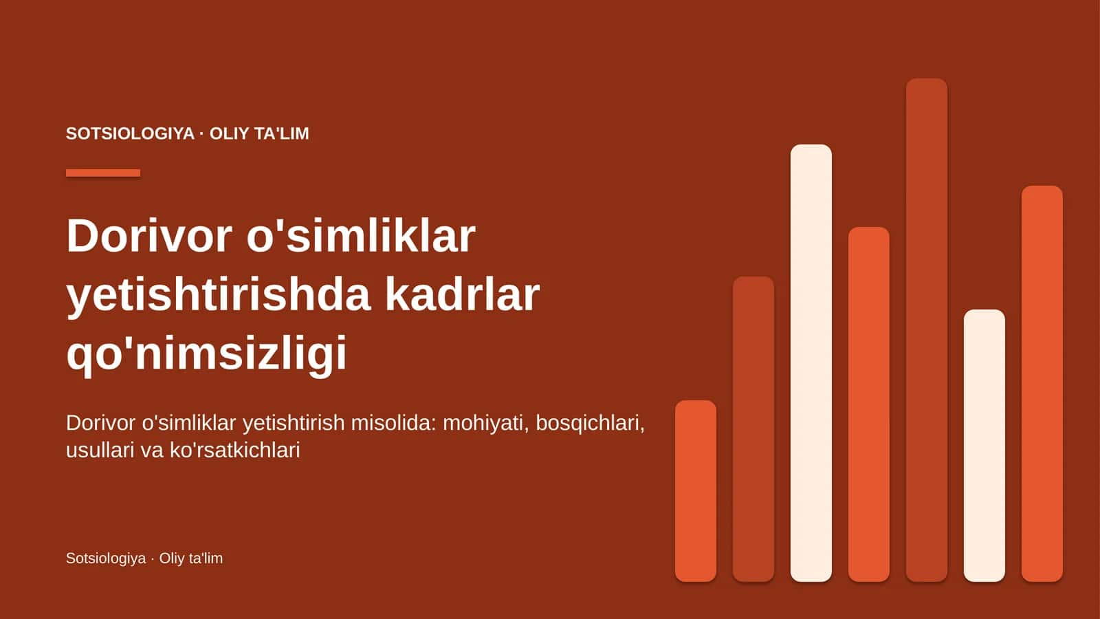 Dorivor o'simliklar yetishtirishda kadrlar qo'nimsizligi