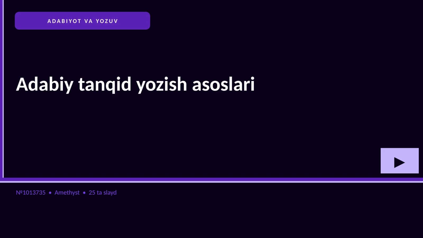 Adabiy tanqid yozish asoslari