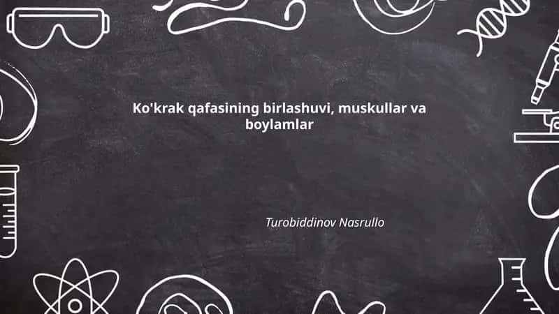 Ko'krak qafasining birlashuvi, muskullar va boylamlar