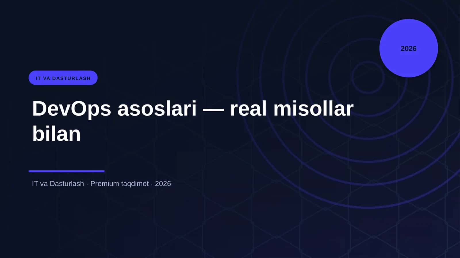 DevOps asoslari — real misollar bilan