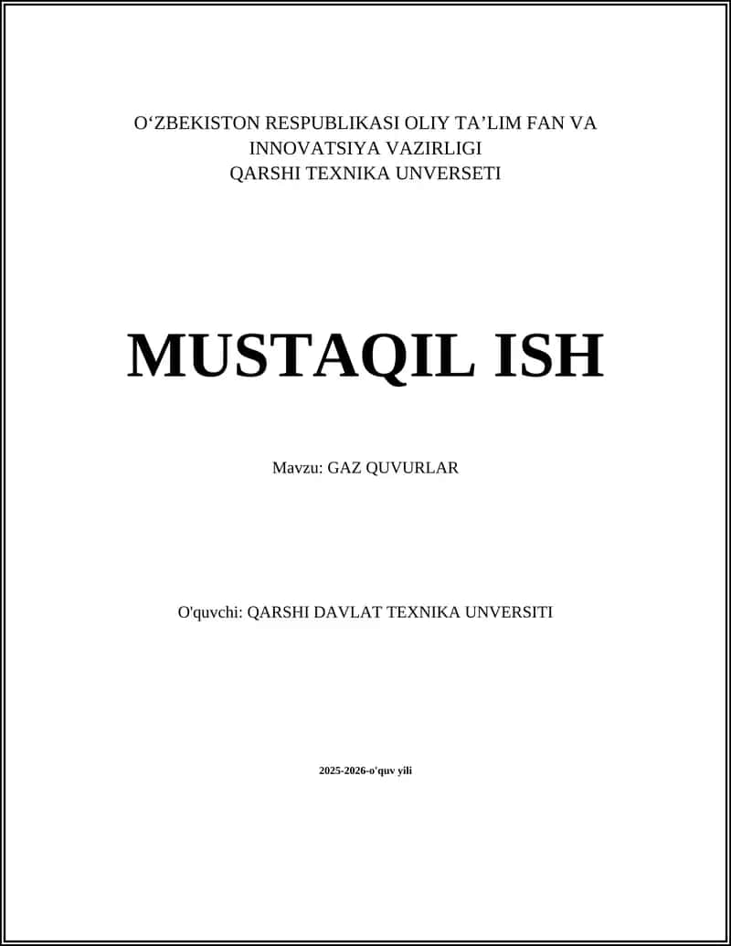 GAZ QUVURLAR