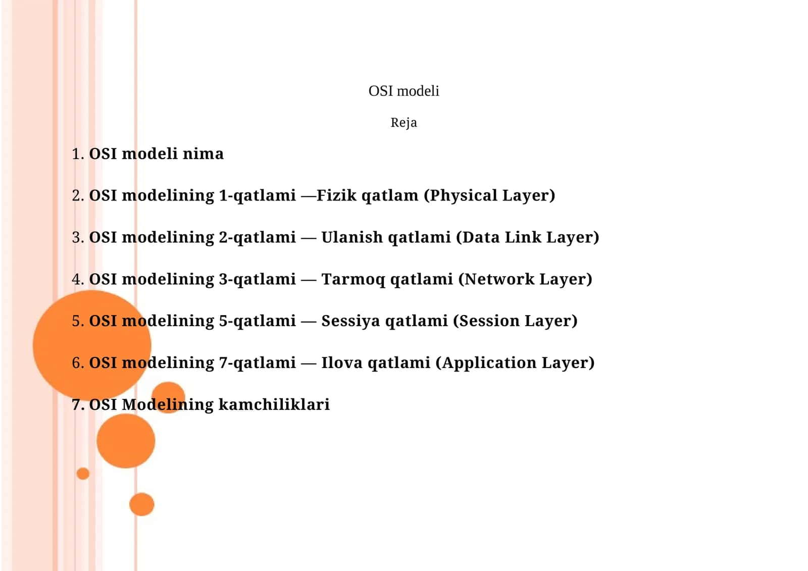 OSI modeli