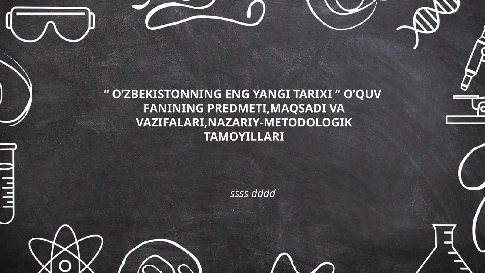O'zbekistonning Eng Yangi Tarixi