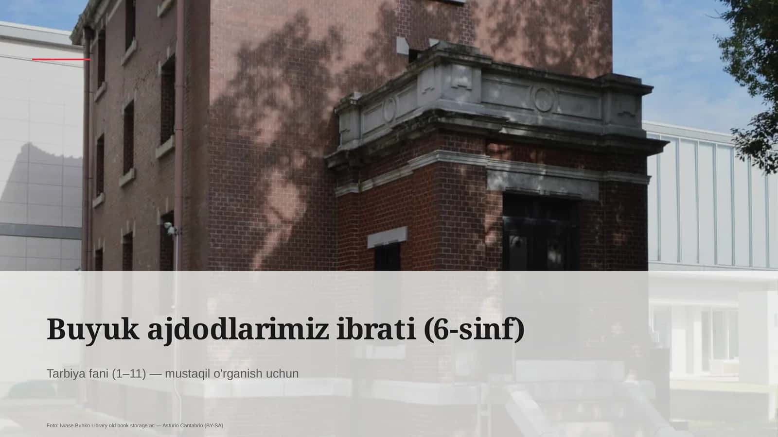 Buyuk ajdodlarimiz ibrati (6-sinf)