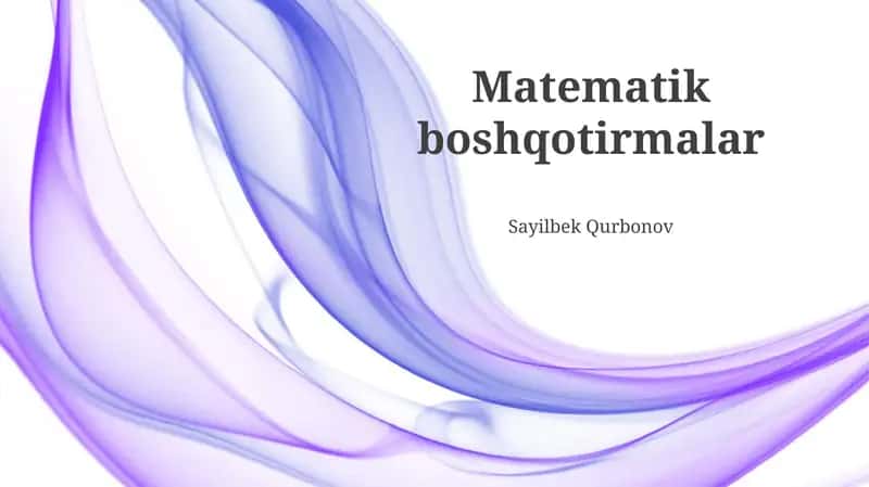 Matematik boshqotirmalar
