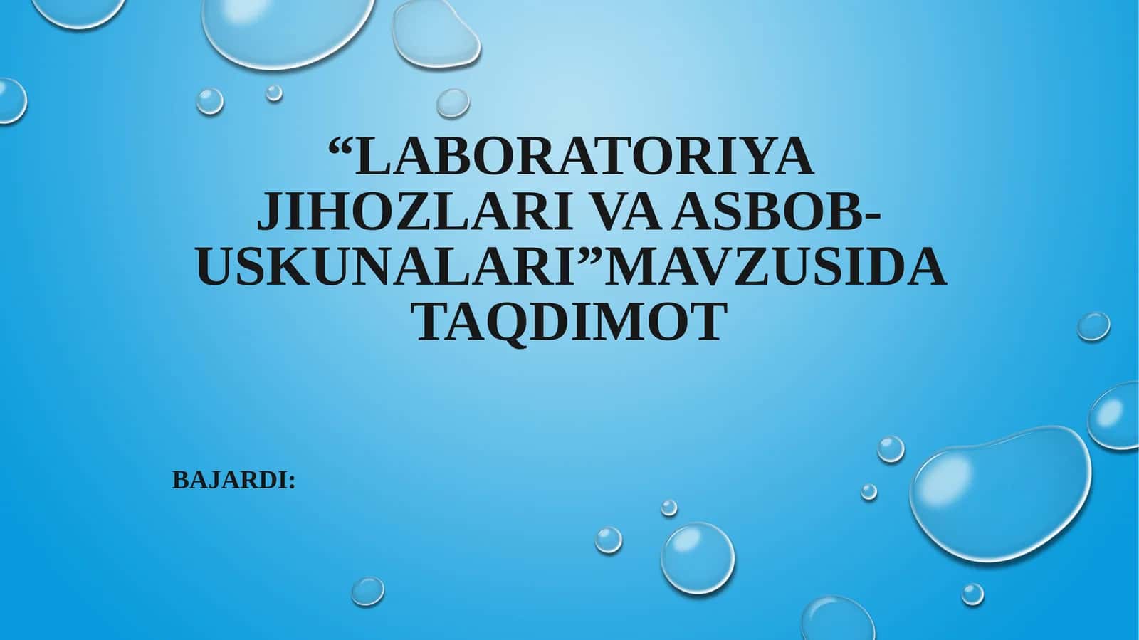 Laboratoriyajihozlarivaasob-uskunalari