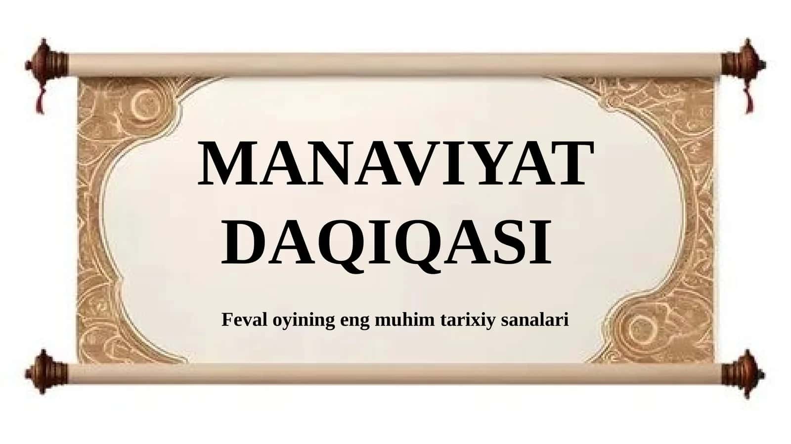 MANAVIYAT DAQIQASI