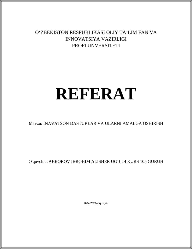 Dasturiy ta'minot arxitekturasi