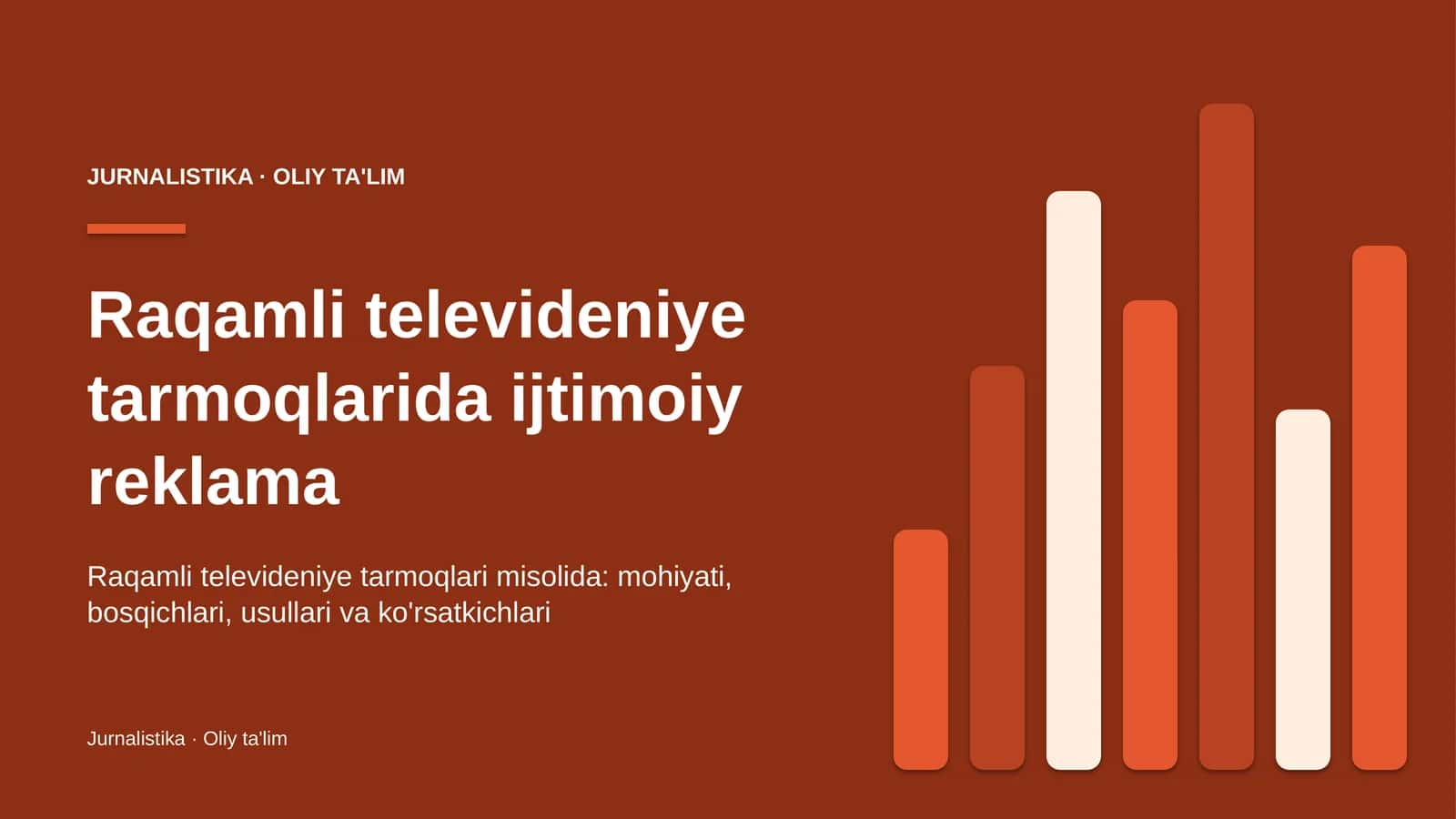 Raqamli televideniye tarmoqlarida ijtimoiy reklama