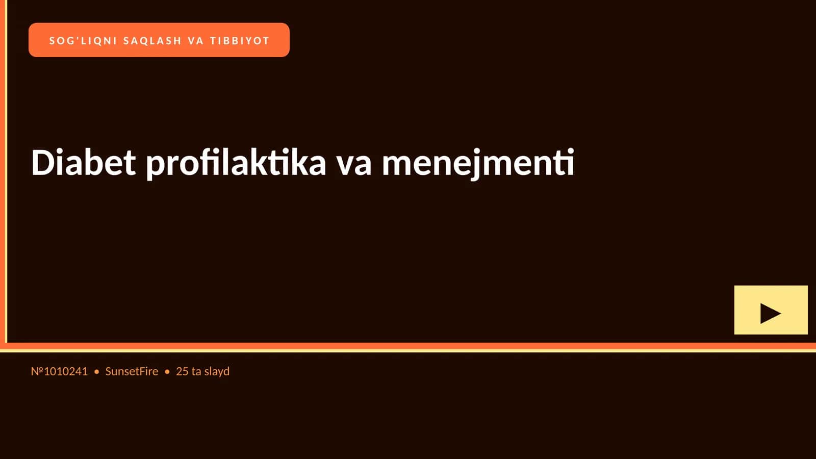 Diabet profilaktika va menejmenti