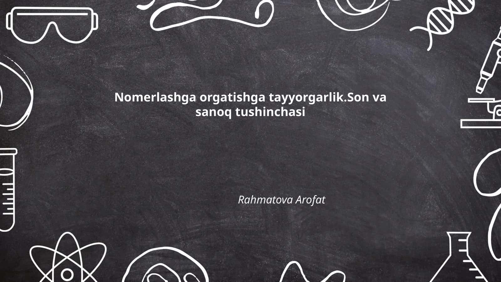 Son va sanoq tushunchasi