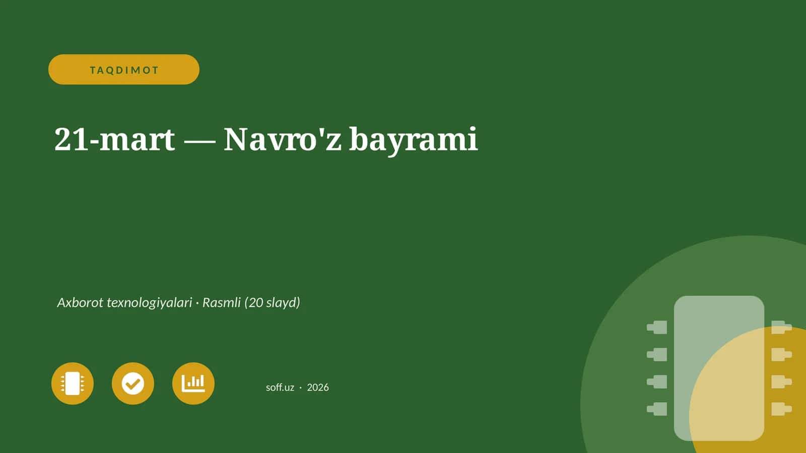21-mart — Navro'z bayrami