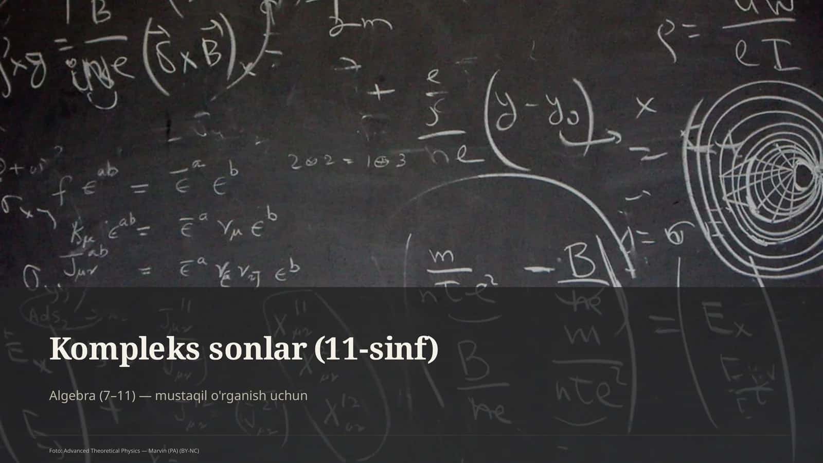 Kompleks sonlar (11-sinf)