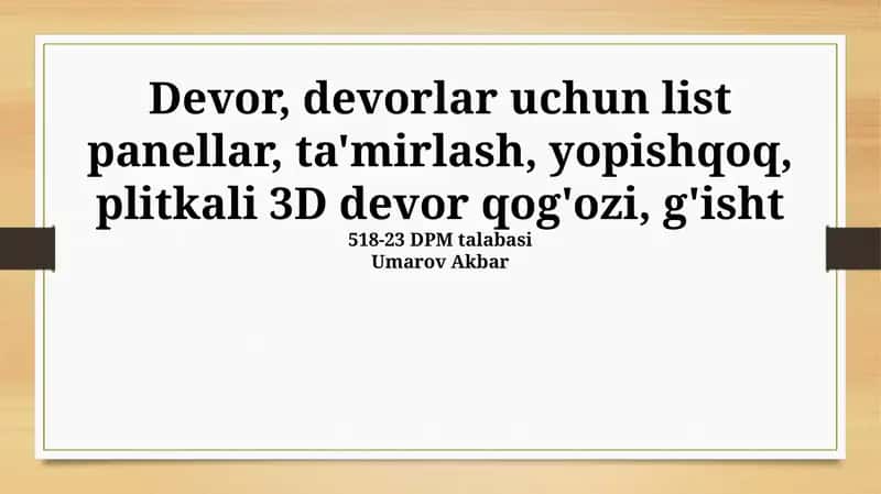 Devor panellari