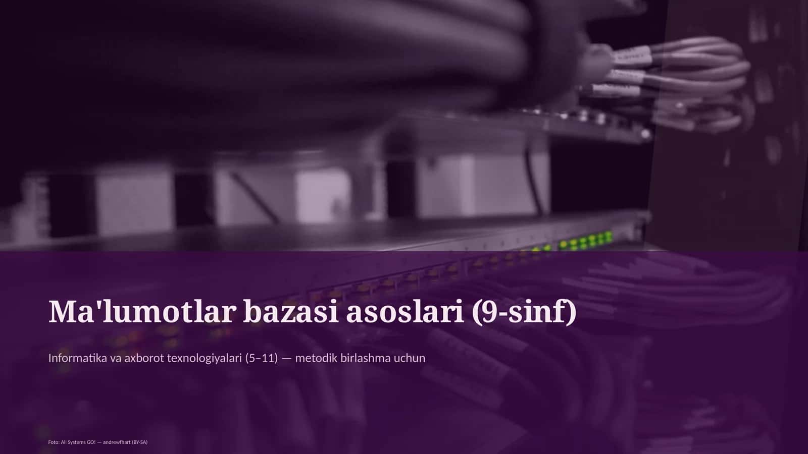 Ma'lumotlar bazasi asoslari (9-sinf)