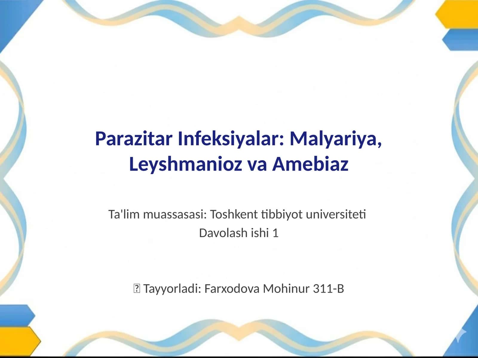 Parazitar Infeksiyalar: Malyariya, Leyshmanioz va Amebiaz