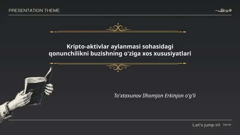 Kripto-aktivlar aylanmasi sohasidagi qonunchilikni buzishning o'ziga xos xususiyatlari