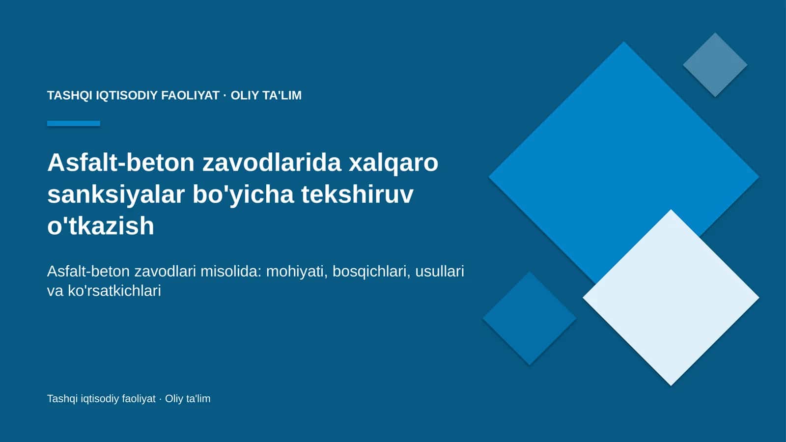 asfalt beton zavodlarida xalqaro sanksiyalar bo'yicha tekshiruv o'tkazish 8786