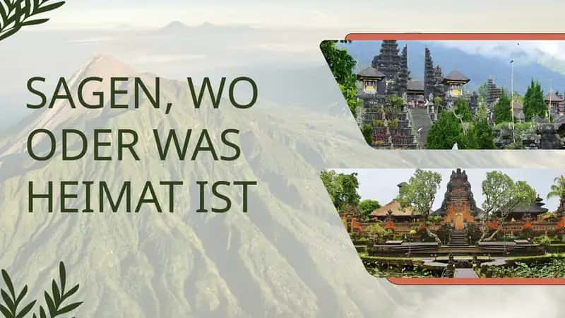 SAGEN, WO ODER WAS HEIMAT IST