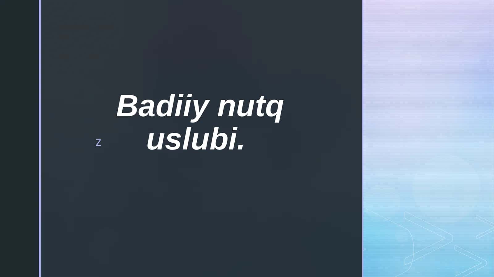 Badiiynutquslubi