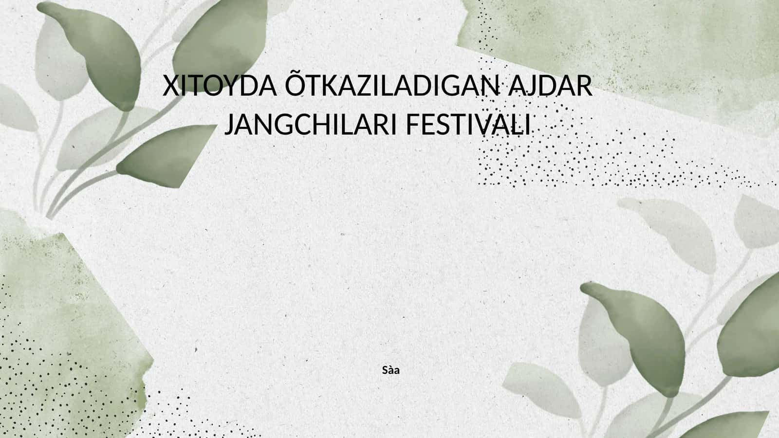 XITOYDA ÕTKAZILADIGAN AJDAR JANGCHILARI FESTIVALI