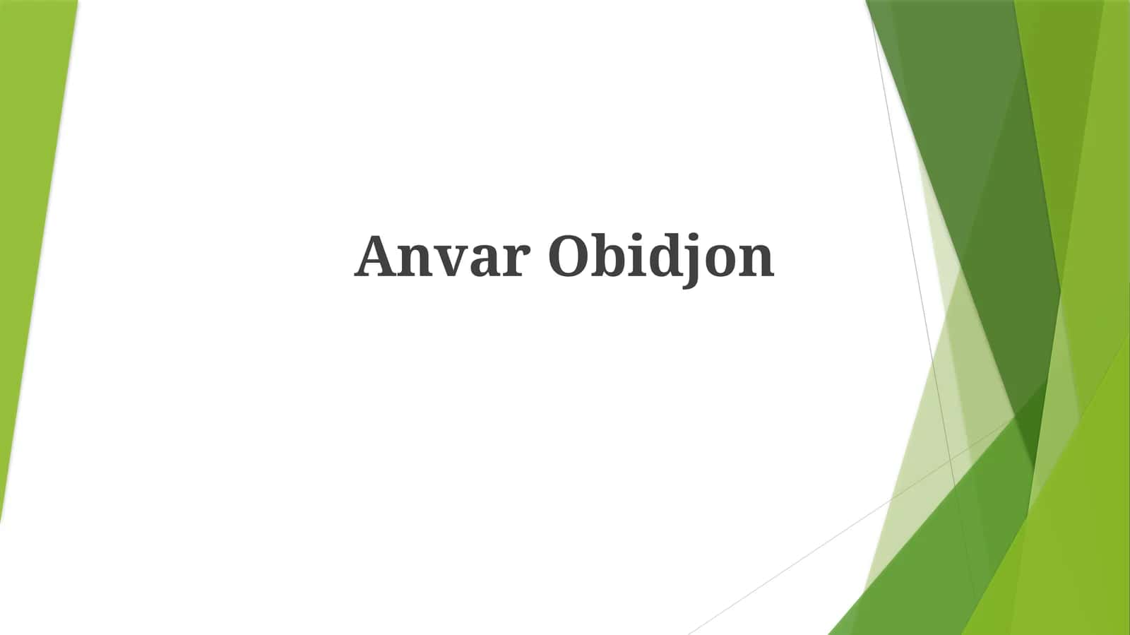 Anvar Obidjon