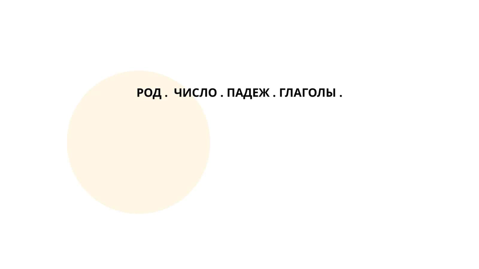 РОД. ЧИСЛО. ПАДЕЖ. ГЛАГОЛЫ