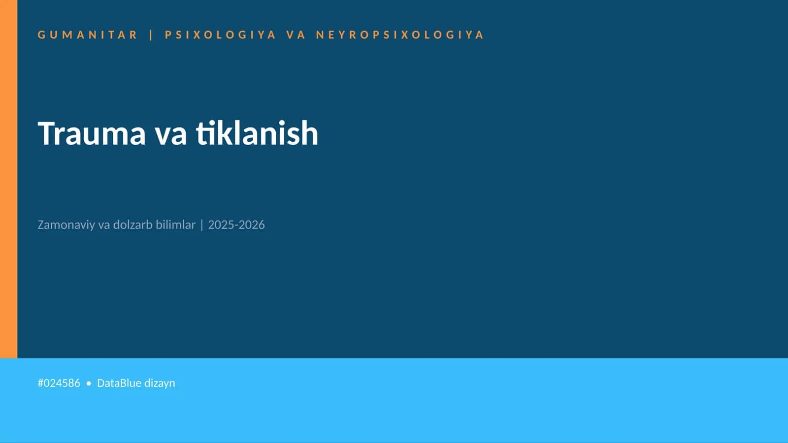Trauma va tiklanish
