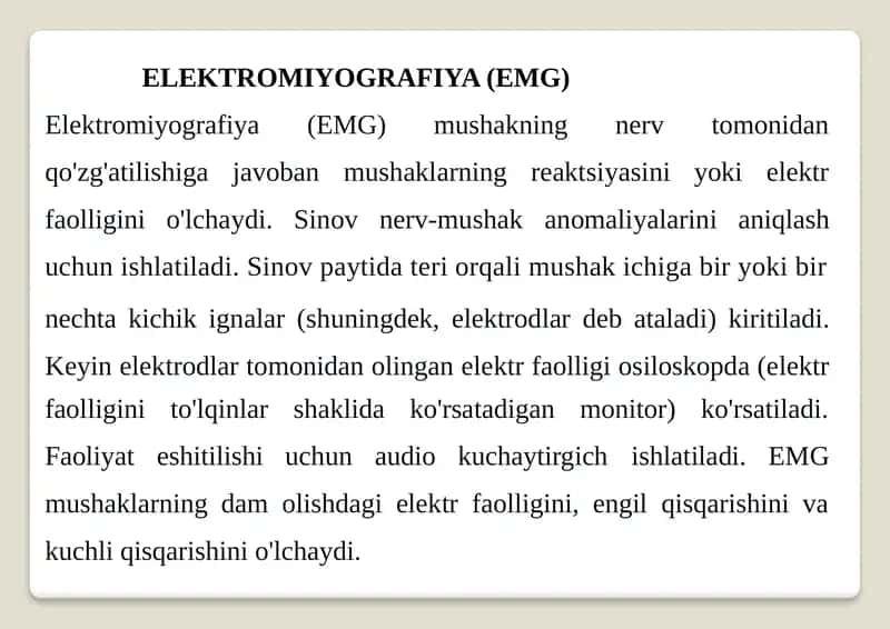 Elektromiyografiya (EMG)
