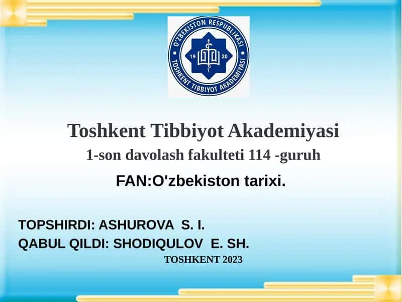 O'zbekiston Tarixi