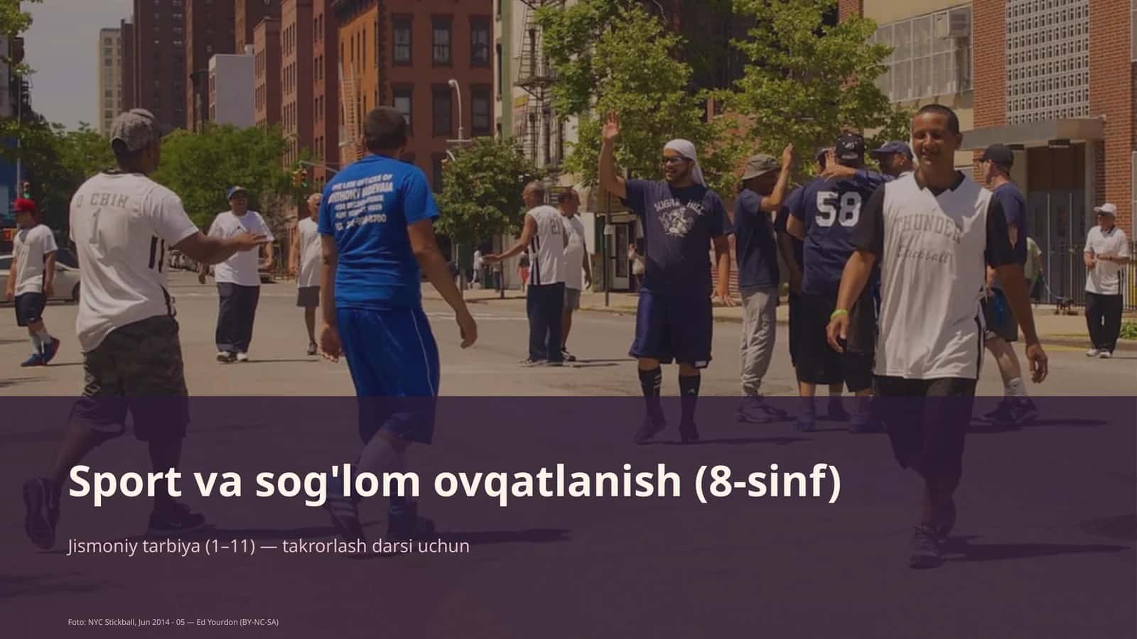 Sport va sog'lom ovqatlanish (8-sinf)