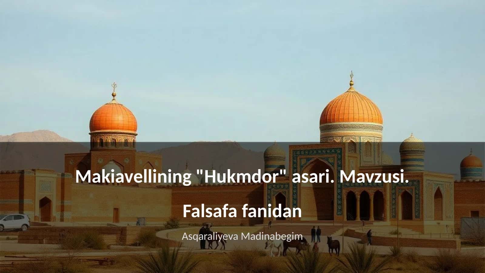 Makivelli "Hukmdor" asari