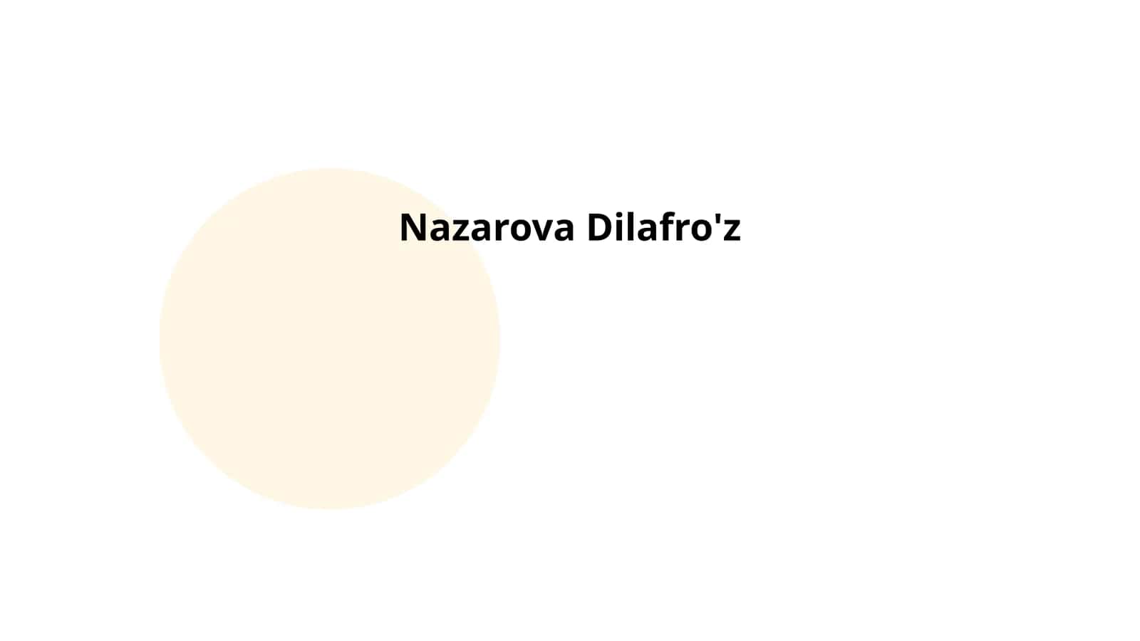 Nazarova Dilafro'z